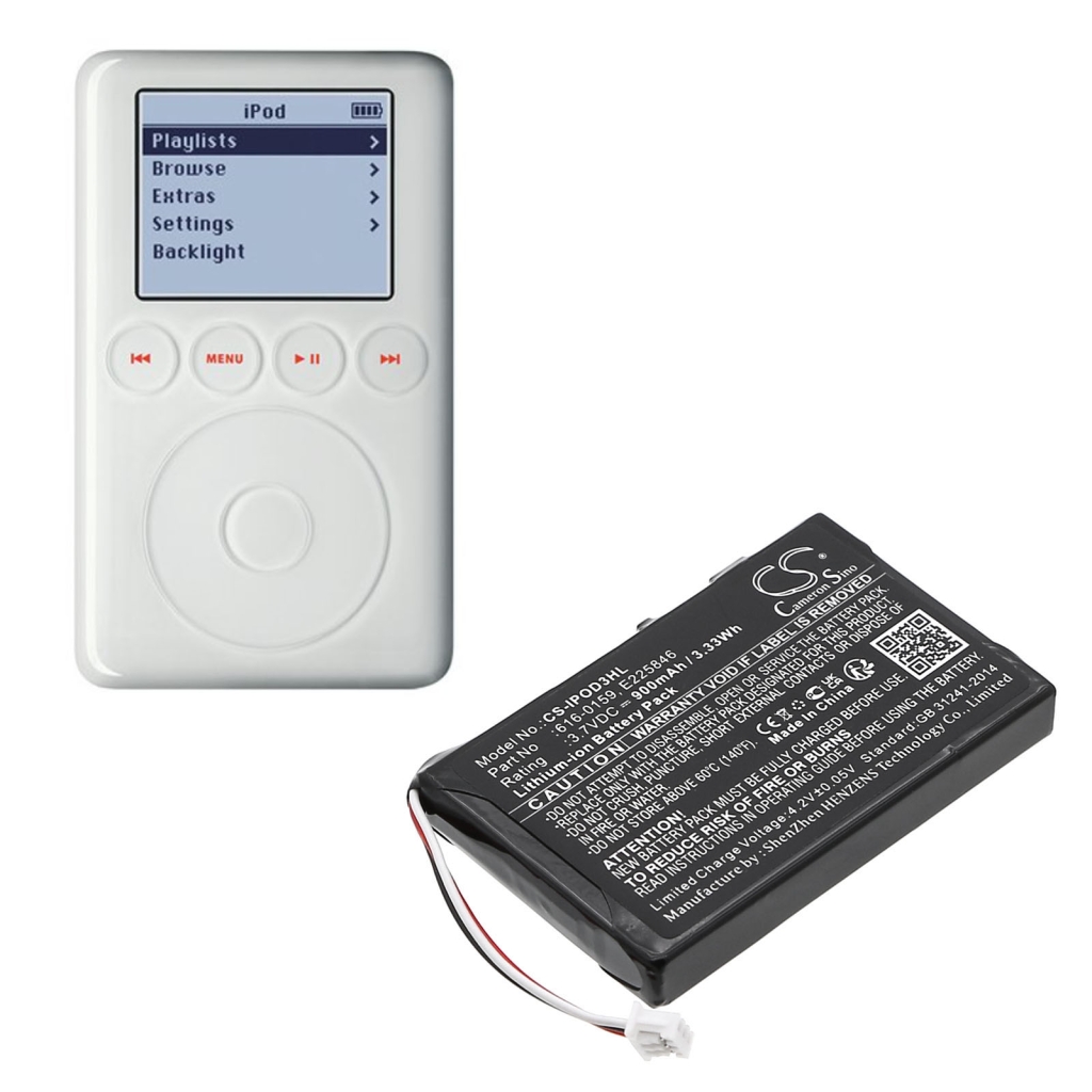 MP3, MP4, MP4, PMP Batterie Apple iPOD 3th Generation
