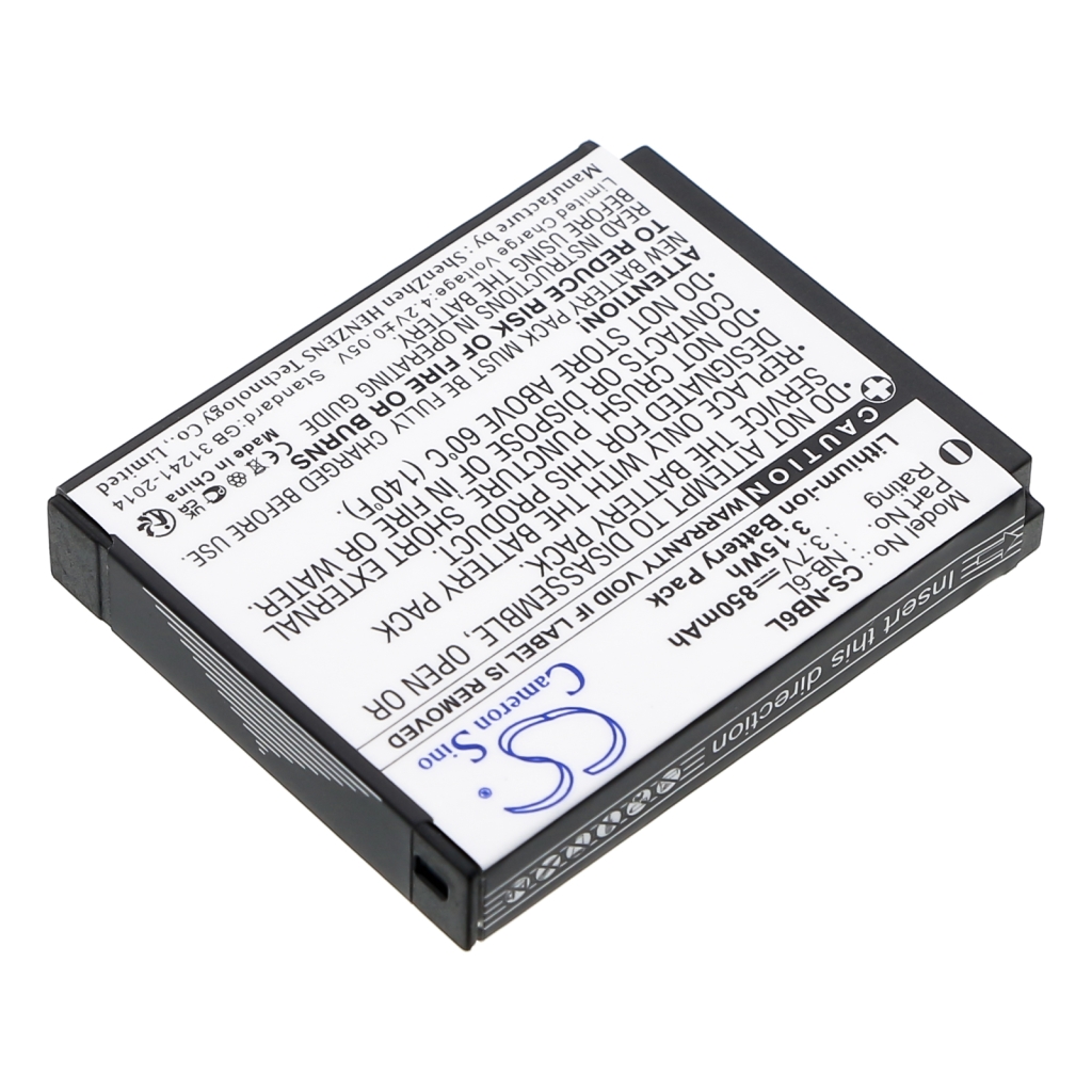 Batterie de l'appareil photo Canon PowerShot ELPH 500HS