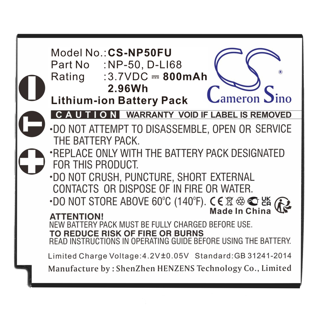 Batterie de l'appareil photo FUJIFILM FinePix XP170