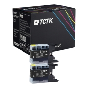 TCTK Druckerpatronen LC12 2er Set Schwarz kompatibel mit Brother DCP-J 525 N W, DCP-J 540 N, DCP-J 725 DW, DCP-J 740 N, DCP-J 925 DW N, DCP-J 940 N-B N-W, MFC-J 280 W, MFC-J 425 W, MFC-J 430 W