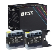 TCTK Druckerpatronen LC12 2er Set Schwarz kompatibel mit Brother DCP-J 525 N W, DCP-J 540 N, DCP-J 725 DW, DCP-J 740 N, DCP-J 925 DW N, DCP-J 940 N-B N-W, MFC-J 280 W, MFC-J 425 W, MFC-J 430 W