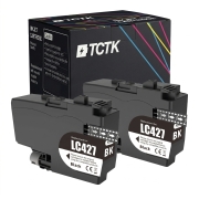 TCTK Druckerpatronen LC-427XL 2er Set Schwarz kompatibel mit Brother HL-J 6010 DW, MFC-J 5955 DW, MFC-J 6950, MFC-J 6955 DW, MFC-J 6957 DW DWT, MFC-J 6959 DW, ersetzt LC427XLBK