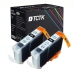 TCTK Druckerpatronen 3eBK 2er Set Schwarz kompatibel mit Canon BJC 3000 6000 6100 6200, BJC 6200 S, BJC 6500, MultiPASS C 100, MultiPASS MP 700, MultiPASS MP 700 Photo, MultiPASS MP 730