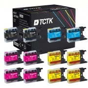 TCTK Druckerpatronen LC-12 4er Set Schwarz kompatibel mit Brother DCP-J 525 N W, DCP-J 540 N, DCP-J 725 DW, DCP-J 740 N, DCP-J 925 DW N, DCP-J 940 N-B N-W, MFC-J 280 W, MFC-J 425 W, ersetzt LC12BK