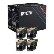 TCTK Druckerpatronen LC22U 4er Set Schwarz kompatibel mit Brother DCP-J 785 DW, MFC-J 985 DW