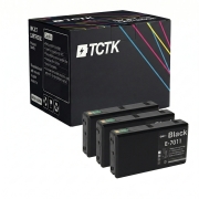 TCTK Druckerpatronen T7011 4er Set Schwarz kompatibel mit Epson WorkForce Pro WP-4000 WP-4015DN WP-4095DN WP-4500 WP-4515DN WP-4525DNF WP-4595DNF, ersetzt C13T70114010