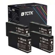 TCTK Druckerpatronen T7891XXL 4er Set Schwarz kompatibel mit Epson WorkForce Pro WF-5100, für WorkForce Pro WF-5110 DW, für WorkForce Pro WF-5190 DW, für WorkForce Pro WF-5600, ersetzt C13T789140