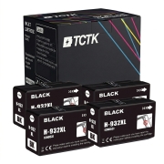 TCTK Druckerpatronen 932XL 4er Set Schwarz kompatibel mit HP OfficeJet 6100 6600 6700, OfficeJet 6700 Premium, OfficeJet 7110, OfficeJet 7110 wide format, OfficeJet 7110 XI, ersetzt CN053AE