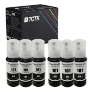 TCTK Druckerpatronen E-101BK E-101BK 6er Set Schwarz kompatibel mit Epson EcoTank L14150 L4150 L4160 L4260 L4266 L6160 L6170 L6176 L6190 L6260 L6270 L6276 L6290