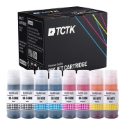 TCTK Druckerpatronen T6641 T6642 T6643 T6644 8er Set CMYK (je 2x) kompatibel mit Epson EcoTank ET-14000 ET-16500 ET-2500 ET-2550 ET-2600 ET-2650 ET-3600 ET-4500 ET-4550, ersetzt C13T66414A C13T664140