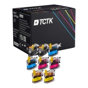 TCTK Druckerpatronen LC123BK LC123C LC123M LC123Y 8er Set CMYK (je 2x) kompatibel mit Brother DCP-J 132 W, DCP-J 150, DCP-J 152 W WR, DCP-J 172 W, DCP-J 4110 DW W, DCP-J 552 DW, DCP-J 752 DW