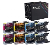 TCTK Druckerpatronen LC-12 LC12 LC12 LC12 8er Set CMYK (je 2x) kompatibel mit Brother DCP-J 525 N W, DCP-J 540 N, DCP-J 725 DW, DCP-J 740 N, DCP-J 925 DW N, DCP-J 940 N-B N-W, ersetzt LC12BK