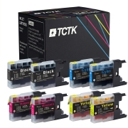 TCTK Druckerpatronen LC-1280 LC1280XLC LC1280XLM 1280XLY 8er Set CMYK (je 2x) kompatibel mit Brother MFC-J 5910 CDW DW, für MFC-J 6510 DW, für MFC-J 6710 CDW DW, für MFC-J 6910 CDW, ersetzt LC1280XLBK