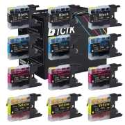 TCTK Druckerpatronen LC-1280 LC1280XLC LC1280XLM 1280XLY 12er Set CMYK (je 3x) kompatibel mit Brother MFC-J 5910 CDW DW, für MFC-J 6510 DW, für MFC-J 6710 CDW DW, ersetzt LC1280XLBK