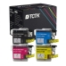 TCTK Druckerpatronen LC-1100XL LC-1100XL LC-1100XL LC-1100XL 4er Set CMYK kompatibel mit Brother DCP-145 C, für DCP-163 C, für DCP-165 C, für DCP-185 C, für DCP-195 C, ersetzt LC1100XLBK