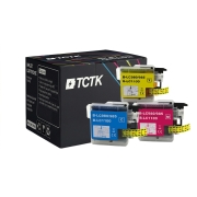 TCTK Druckerpatronen LC-1100 LC-1100 LC-1100 3er Set CMY kompatibel mit Brother DCP-145 C, für DCP-163 C, für DCP-165 C, für DCP-185 C, für DCP-195 C, für DCP-197 C, für DCP-365 CN, ersetzt LC1100C