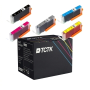 TCTK Druckerpatronen CLI-551XL CLI-551XL CLI-551XL CLI-551XL CLI-551XL 5er Set Multicolor kompatibel mit Canon PIXMA IP 7200 7240 7250 8700 8720 8750, für PIXMA IX 6800 6850, ersetzt 6443B001