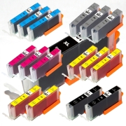 TCTK Druckerpatronen CLI-551XL CLI-551XL CLI-551XL CLI-551XL CLI-551XL 15er Set Multicolor (je 3x) kompatibel mit Canon PIXMA IP 7200 7240 7250 8700 8720 8750, für PIXMA IX 6800 6850, ersetzt 6443B001