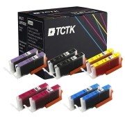 TCTK Druckerpatronen CLI-581XXLPB CLI-581XXLBK CLI-581XXLC CLI-581XXLM CLI-581XXLY 10er Set Multicolor (je 2x) kompatibel mit Canon PIXMA TS 6100 6150 6151 6200 6220 6240 6241 6250, ersetzt 1999C001