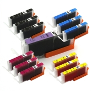TCTK Druckerpatronen CLI-581XXLPB CLI-581XXLBK CLI-581XXLC CLI-581XXLM CLI-581XXLY 15er Set Multicolor (je 3x) kompatibel mit Canon PIXMA TS 6100 6150 6151 6200 6220 6240 6241 6250, ersetzt 1999C001