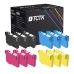 TCTK Druckerpatronen T1281 T1282 T1283 T1284 12er Set CMYK (je 3x) kompatibel mit Epson Stylus Office BX 305 F FW, Stylus Office BX 305 FW Plus, Stylus S 22, Stylus SX 125 130, ersetzt C13T12814012