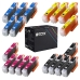 TCTK Druckerpatronen 26XL 26XL 26XL 26XL 16er Set 4x Cyan 4x Magenta 4x Gelb 4x Photo Black kompatibel mit Epson Expression Premium XP-510 XP-520 XP-600 XP-605 XP-610 XP-615, ersetzt C13T26314012