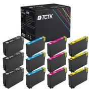 TCTK Druckerpatronen 407 407 407 407 12er Set CMYK (je 3x) kompatibel mit Epson WorkForce Pro WF-4745 DTWF, ersetzt C13T07U140