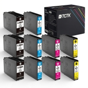 TCTK Druckerpatronen T9071 T9072 T9073 T9074 12er Set CMYK (je 3x) kompatibel mit Epson WorkForce Pro WF-6000 WF-6090, für WorkForce Pro WF-6090 D2TWC DTWC DW, ersetzt C13T907140