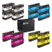TCTK Druckerpatronen 711 711 711 711 16er Set CMYK (je 4x) kompatibel mit HP DesignJet T 120, für DesignJet T 120 24 Inch, für DesignJet T 125 130 520, für DesignJet T 520 24 Inch, ersetzt CZ133A