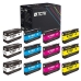 TCTK Druckerpatronen 711 711 711 711 12er Set CMYK (je 3x) kompatibel mit HP DesignJet T 120, für DesignJet T 120 24 Inch, für DesignJet T 125 130 520, für DesignJet T 520 24 Inch, ersetzt CZ133A