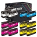 TCTK Druckerpatronen 711 711 711 711 16er Set CMYK (je 4x) kompatibel mit HP DesignJet T 120, für DesignJet T 120 24 Inch, für DesignJet T 125 130 520, für DesignJet T 520 24 Inch, ersetzt CZ133A