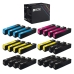TCTK Druckerpatronen 913A 913A 913A 913A 16er Set CMYK (je 4x) kompatibel mit HP PageWide 352 dw, PageWide Managed P55250, PageWide Managed P55250 dw, PageWide Managed P57750, ersetzt L0R95AE