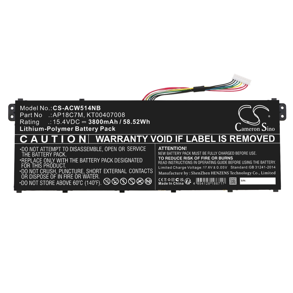 Batterie pour ordinateur portable Acer Swift 5 SF514-54GT-73S8