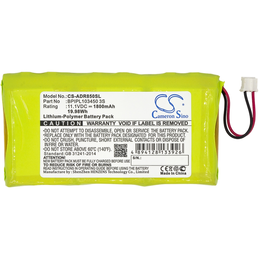 Remplacement de batterie compatible pour Albrecht BPIPL103450 3S