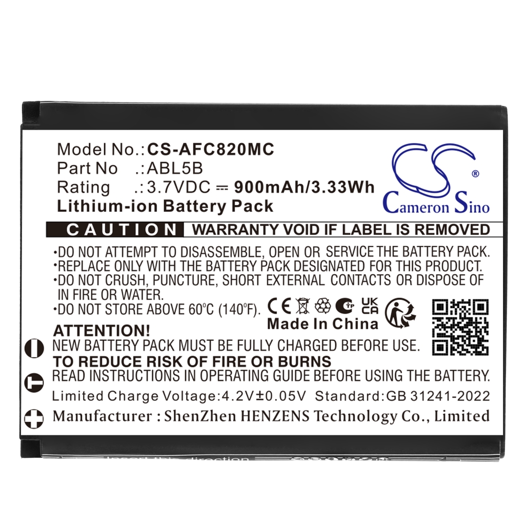 Batteries Camera Battery CS-AFC820MC