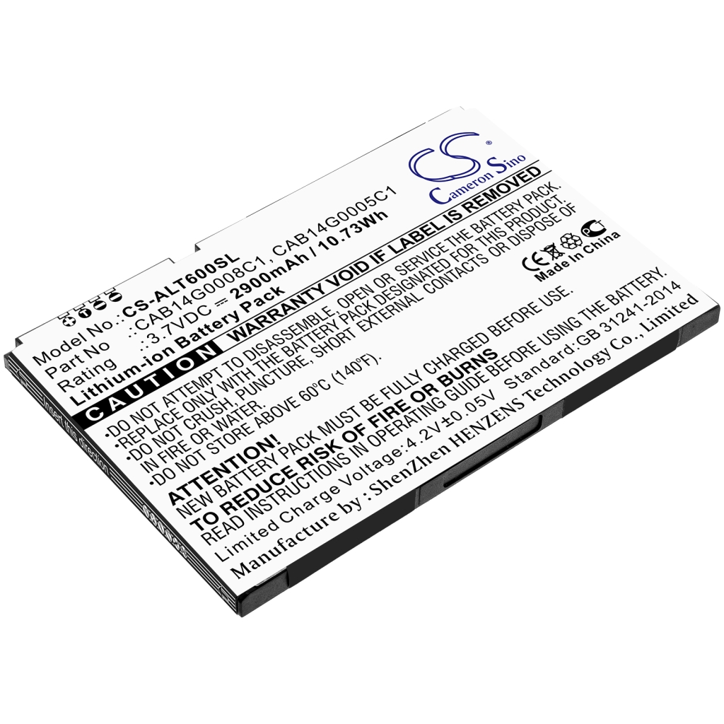 Tablette Batterie Alcatel CS-ALT600SL