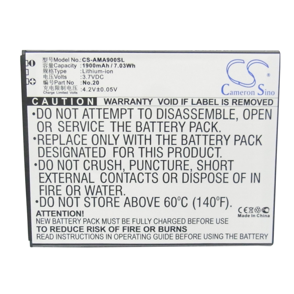 Batterie de téléphone portable AMOI A900W