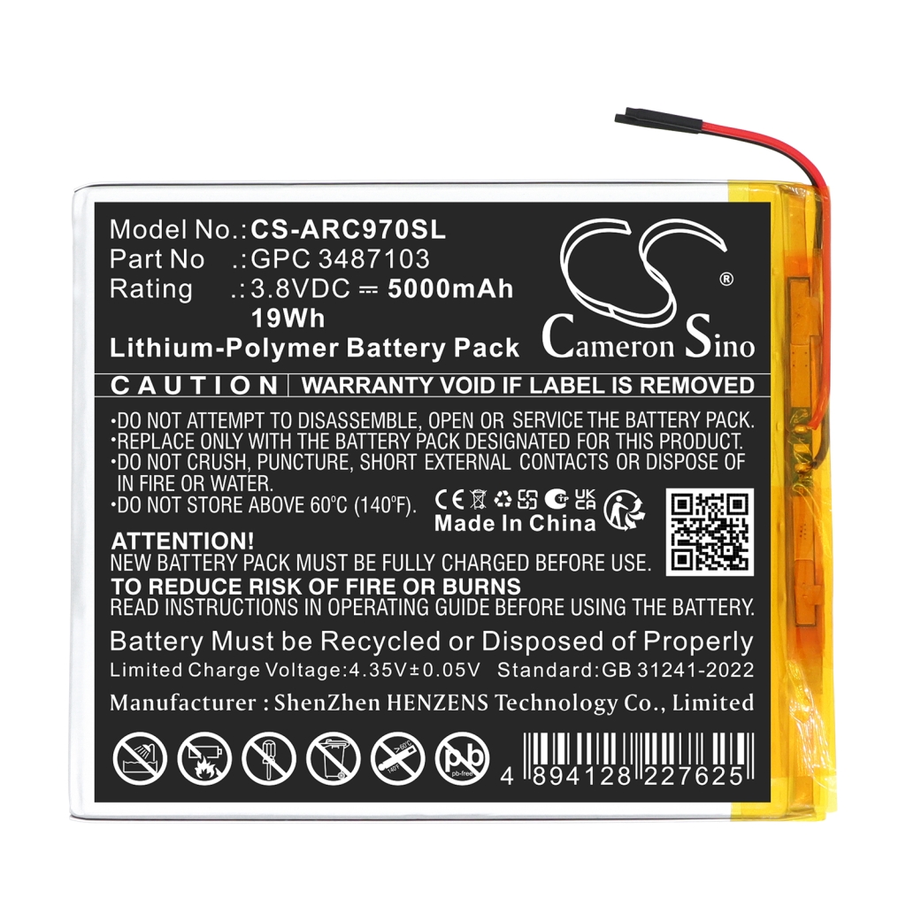 Akku kompatibel mit Archos CS-ARC970SL