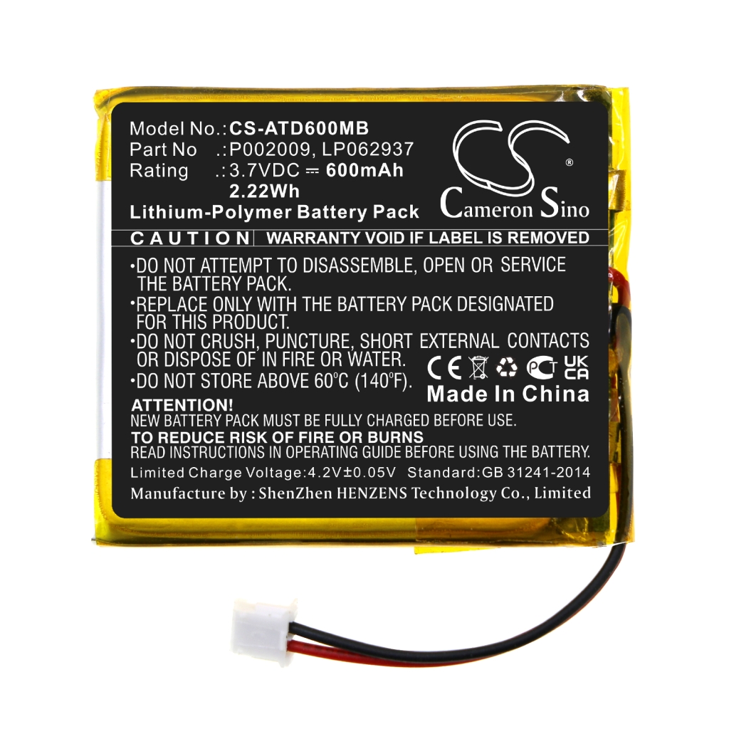 Batterie BabyPhone Alecto CS-ATD600MB