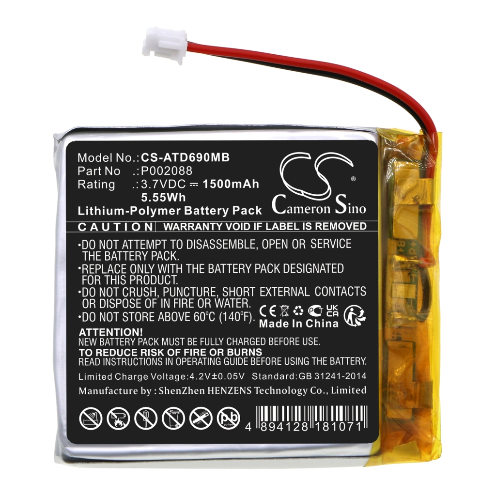 Batterie BabyPhone Alecto CS-ATD690MB