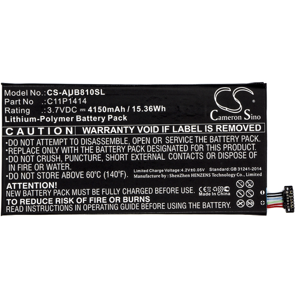Remplacement de batterie compatible pour Asus C11P1414