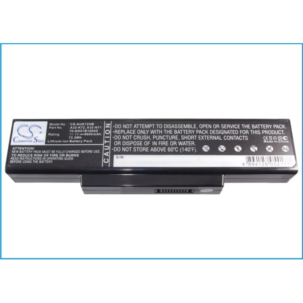 Batteries Remplace 70-NX01B1000Z