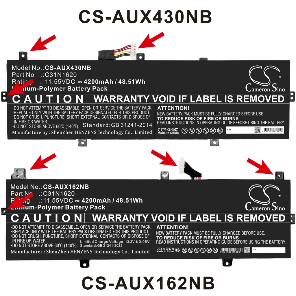 Notebook battery Asus Zenbook UX430UA-GV303T