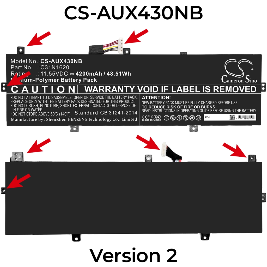 Notebook battery Asus ZenBook UX430UA-BB51-CB