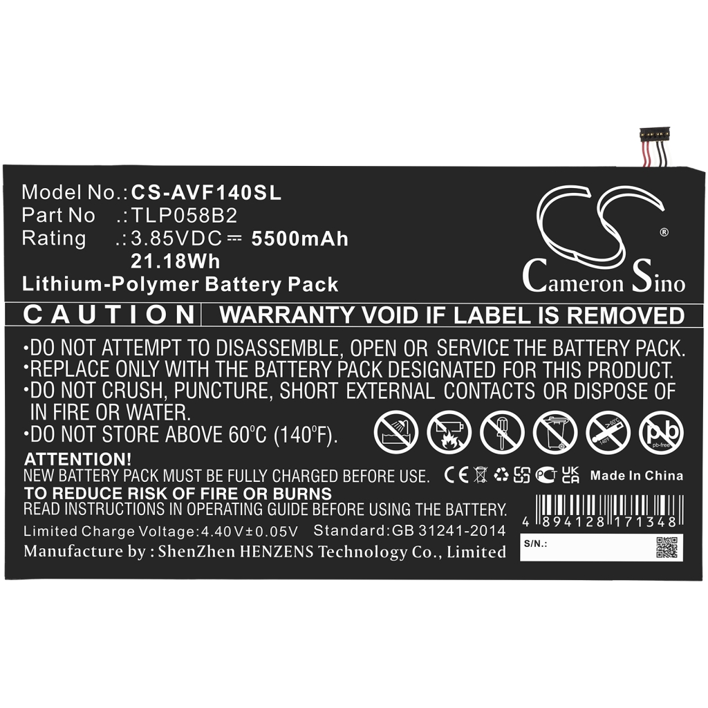 Tablette Batterie Vodafone CS-AVF140SL