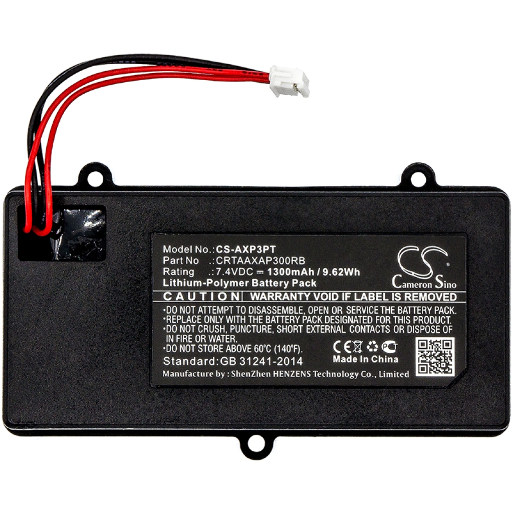 Remplacement de batterie compatible pour AAXA CRTAAXAP300RB