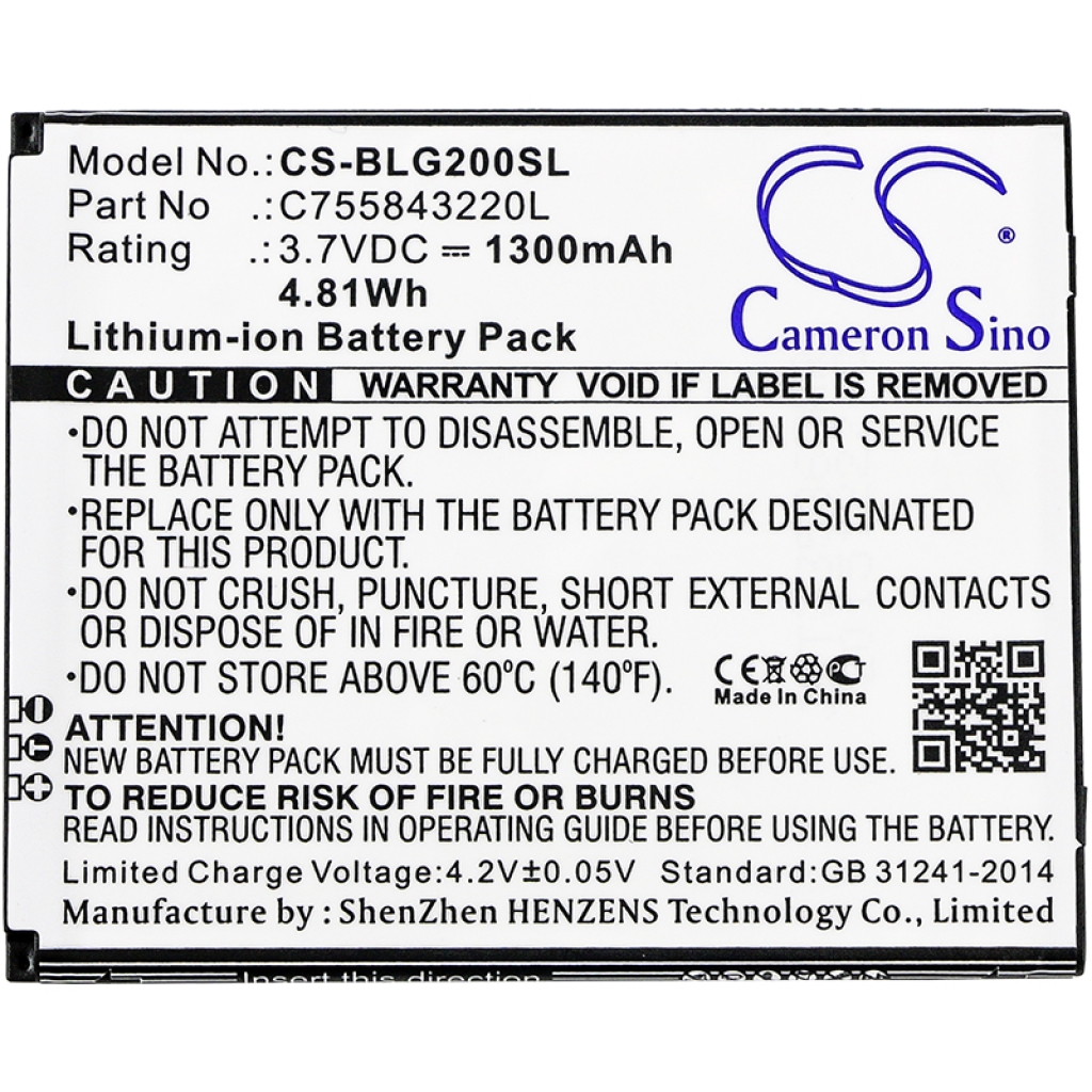 Batterie de téléphone portable BLU CS-BLG200SL