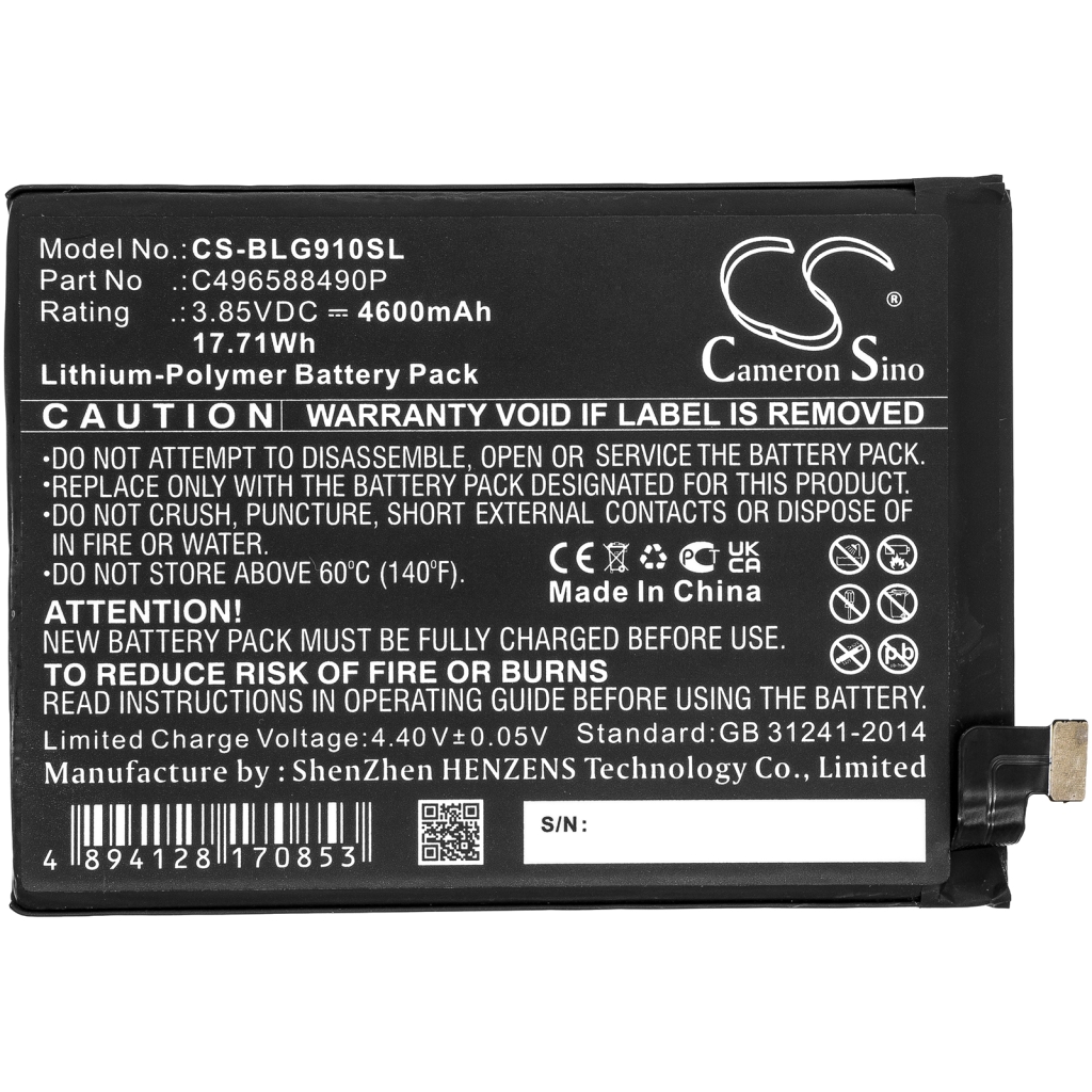 Batterie de téléphone portable BLU CS-BLG910SL
