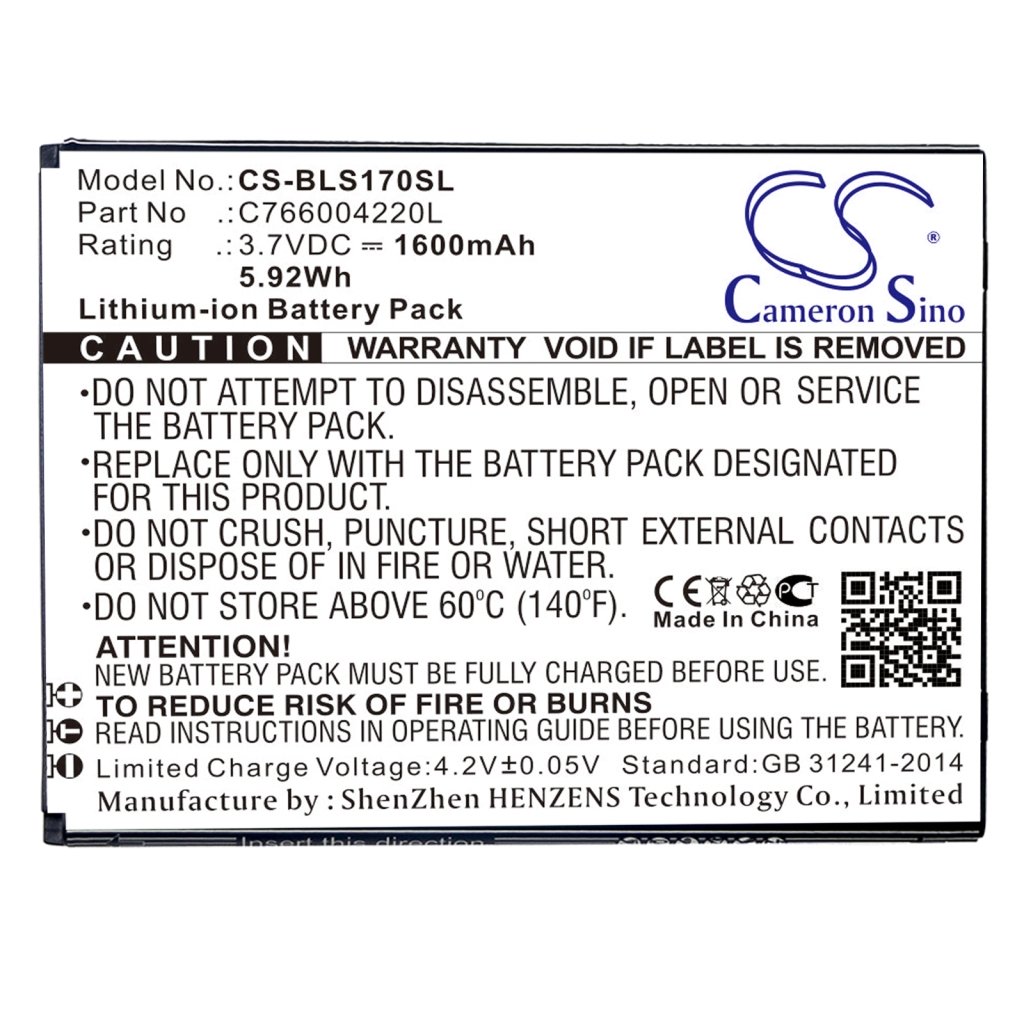 Compatible battery replacement for BLU C766004220L