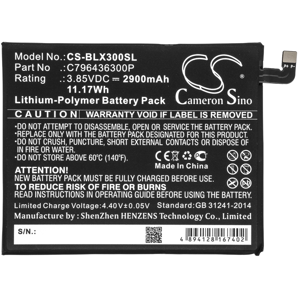 Batterie de téléphone portable BLU CS-BLX300SL